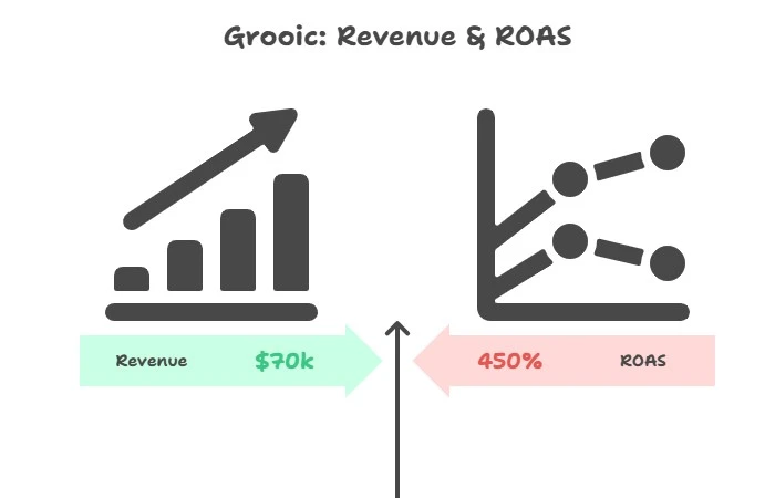 Grooic Revenue And ROAS